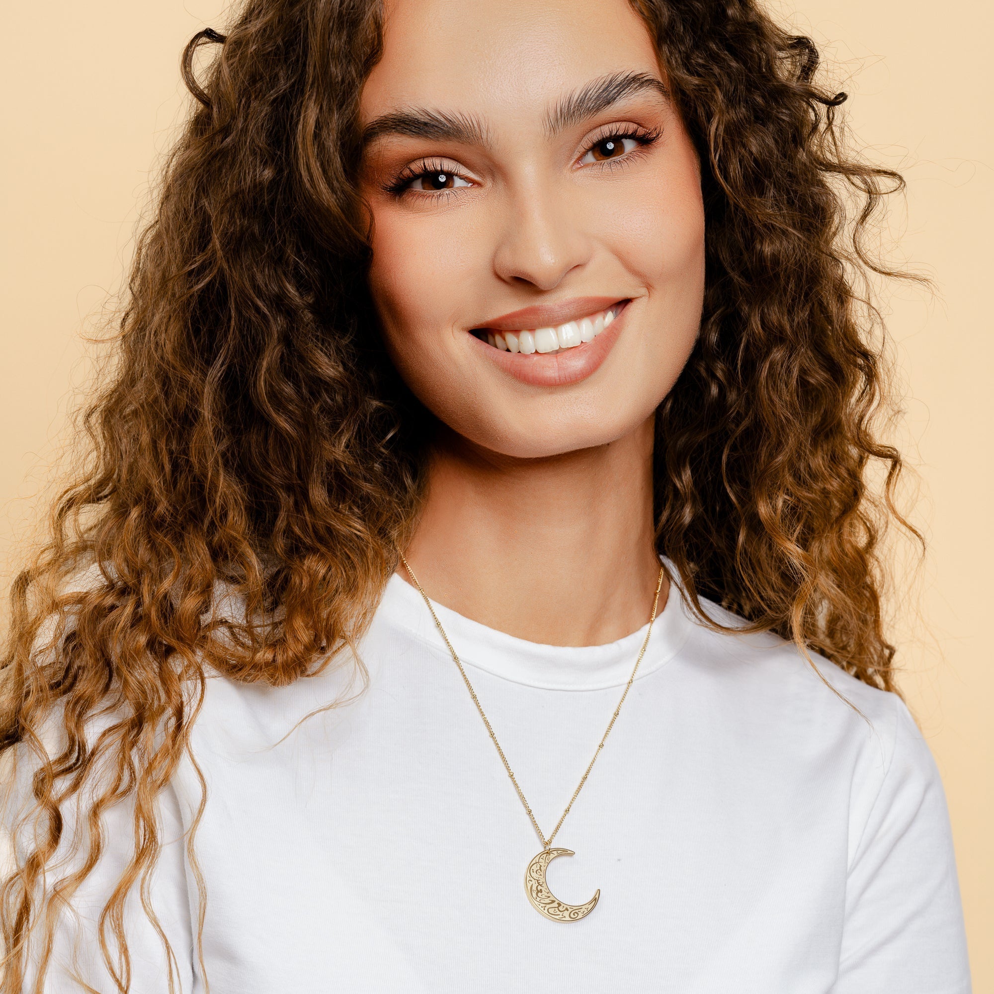 "With adversity comes ease" | Moon Necklace for Women
